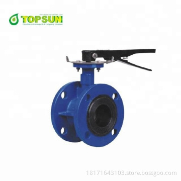 ductile iron epoxy double flanged butterfly valve with pin